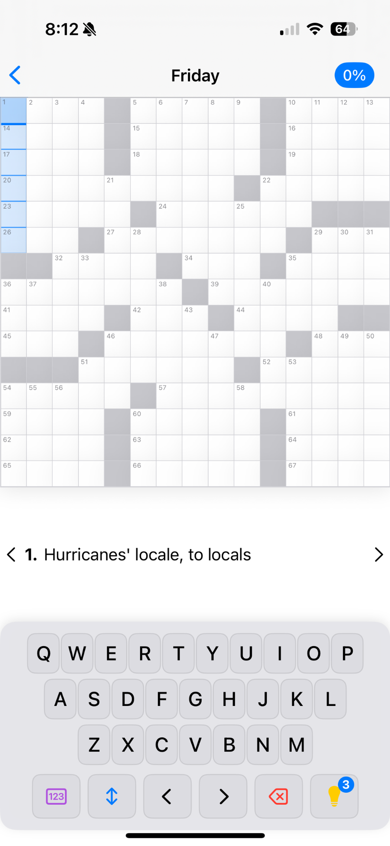 New 15x15 Grid in LocalOne Crosswords