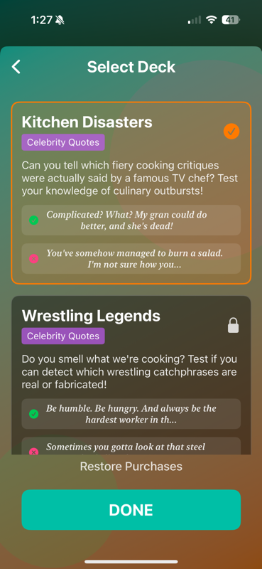 Results Screen